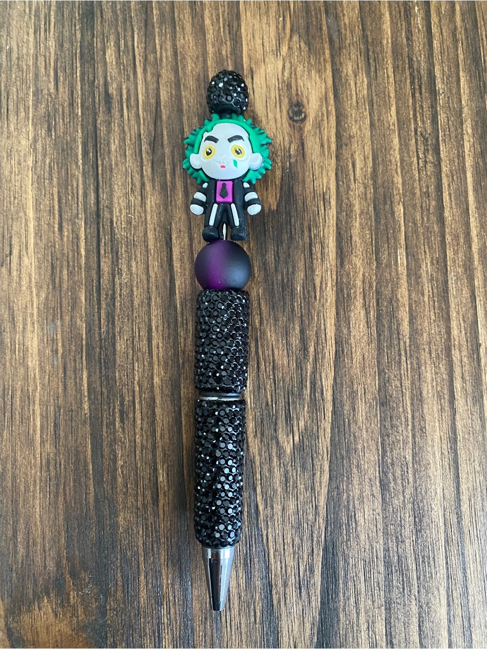 Giftable ✨🎁 BeetleJuice Black and Green Character Beaded Pen